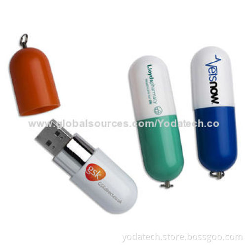 Pill USB Flash Drive, Plastic ABS, Ideal for Promotional Gift